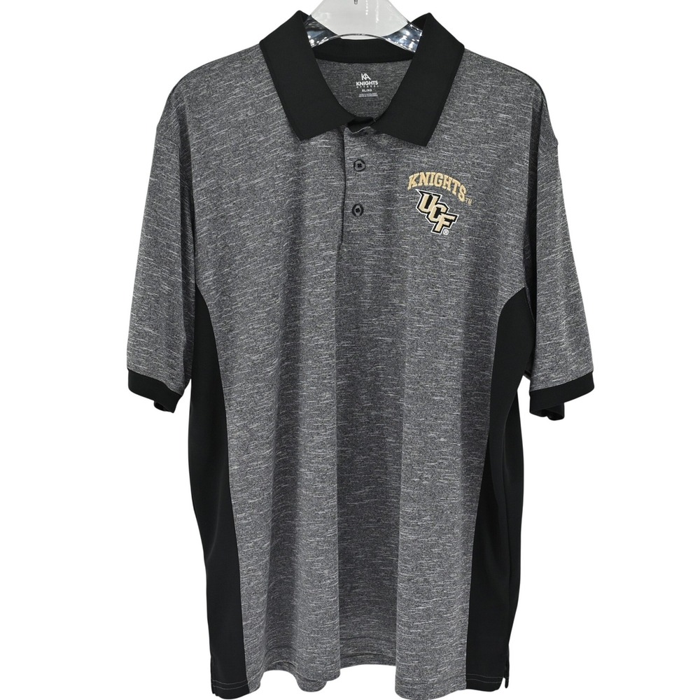 Knights Apparel UCF Knights Mens XL Gray Heathered Colorblock Performance Polo